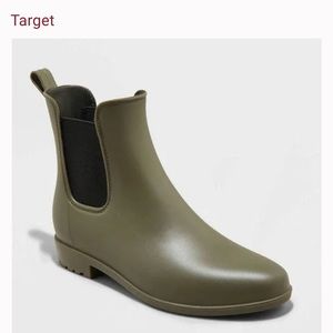 army green target rain boots
